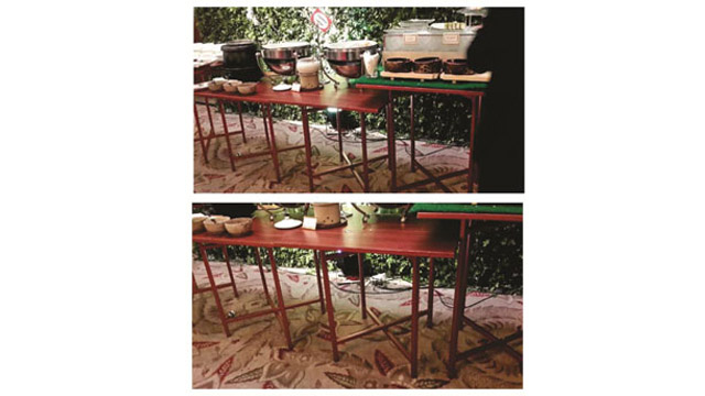 Folding Table, Custom, HI-LO Iron
